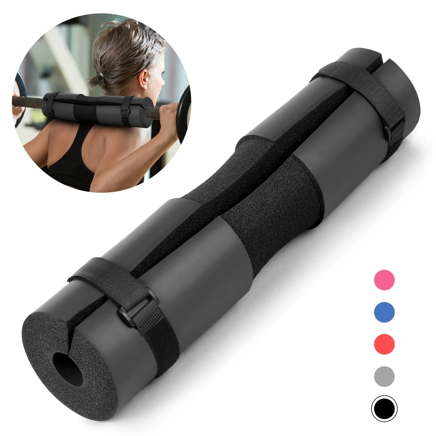 Barbell Squat Pad with Fixing Straps for Weightlifting